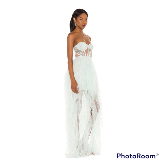 NWT For Love & Lemons Corset Bustier Hi Lo Gown - Picture 5 of 7